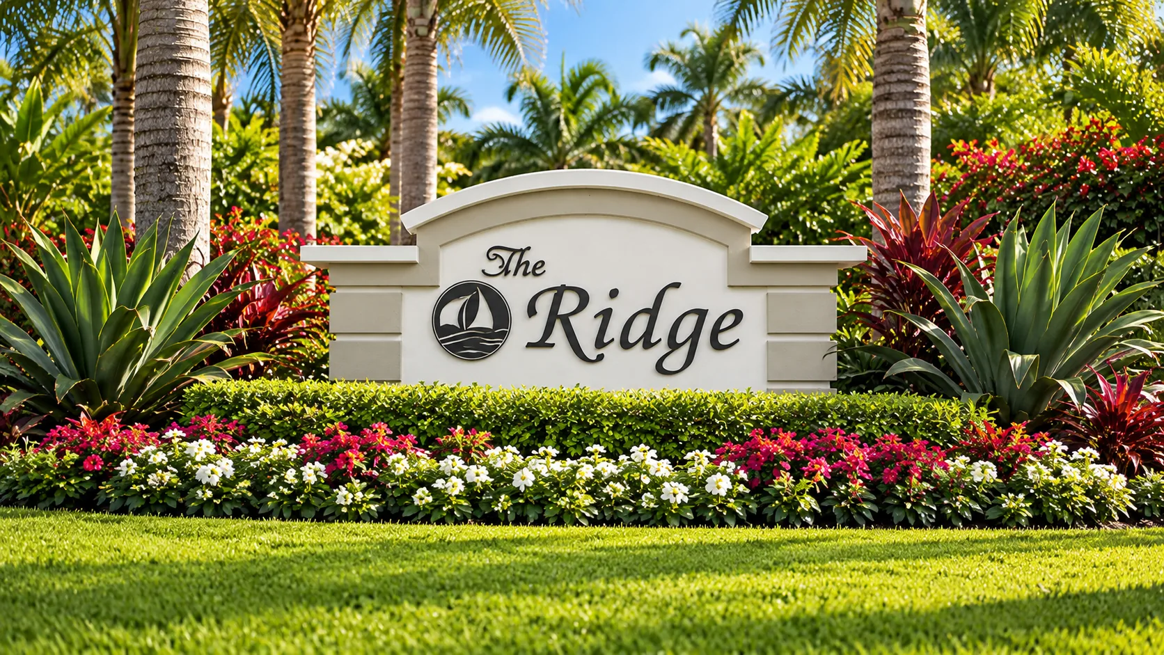 Entrance sign at The Ridge, Jupiter Florida